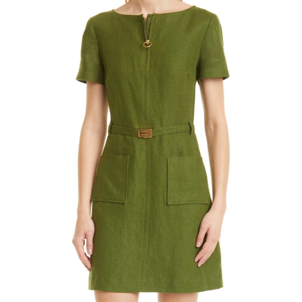 Tory Burch Nadia Dress - Rich Green